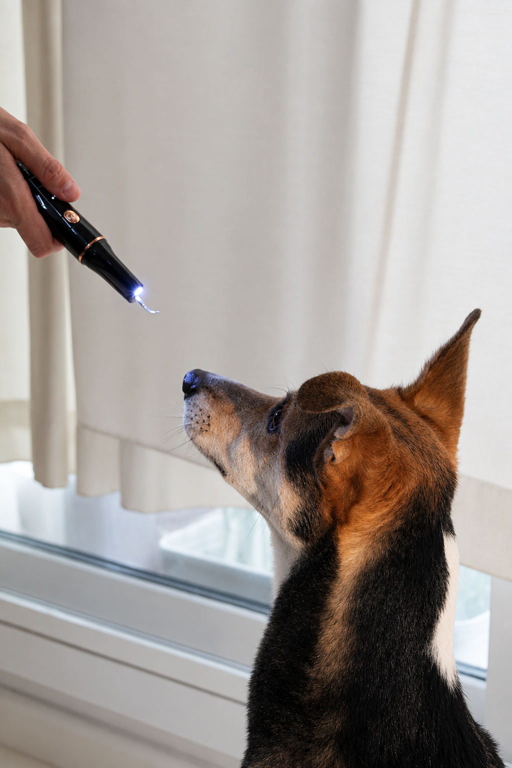 SonicGlow™ Pet Dental Wand Kit — 5 Intensity Levels, LED Light & Inspection Mirror